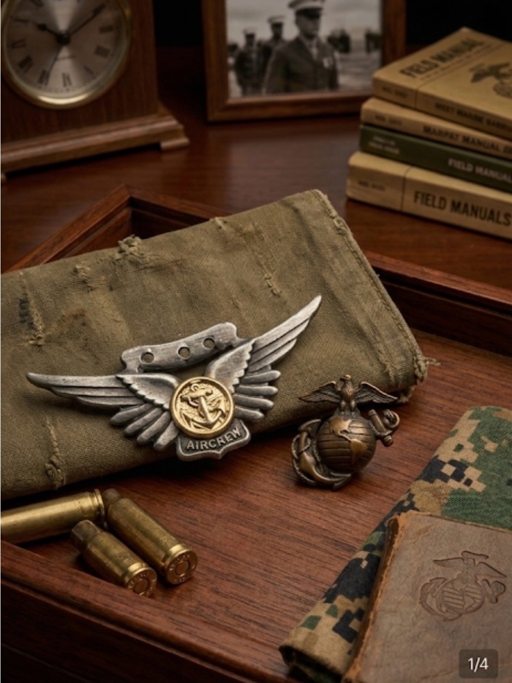 Vintage-Style USMC Combat At Crew Uniform badge